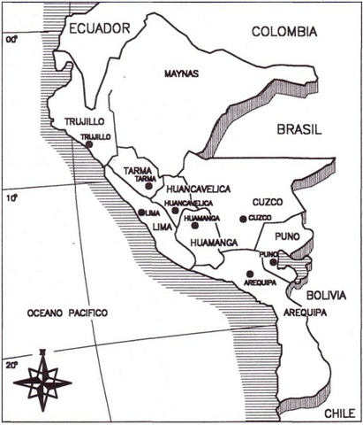 Intendencias Peruanas en 1821