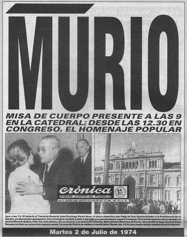 Fallece Perón