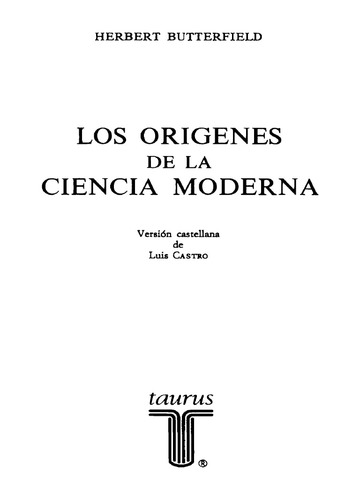 Publicación del libro Los orígenes de la ciencia moderna, de Herbert Butterfield