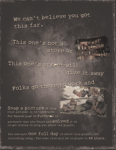 Fourth clue is posted for general public.