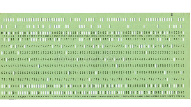 Usaban tarjetas perforadas para entrar los datos y los programas.
