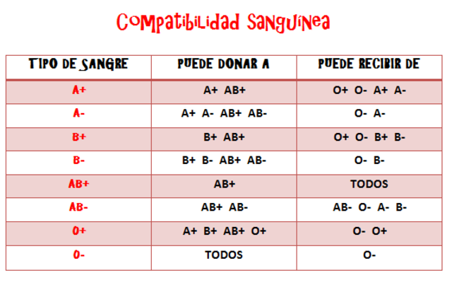 Los grupos sanguíneos