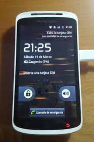 La llegada de mi movil táctil