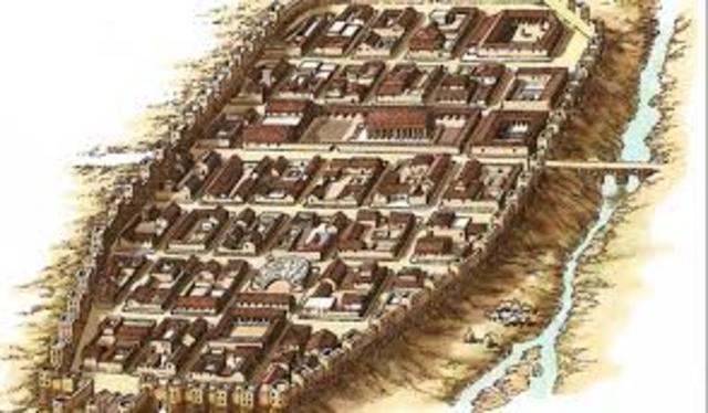 Muralla, el Cardo i el Decamanus