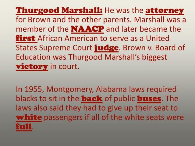 Thurgood Marshall, and Martin Luther King Jr.