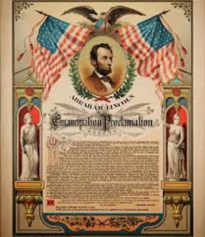 Emancipation Proclamation issued by President Lincoln.