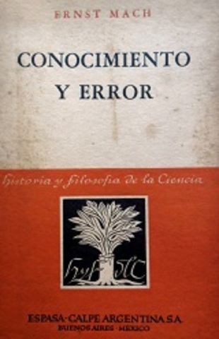 Publicación de Conocimiento y error, de Ernst Mach