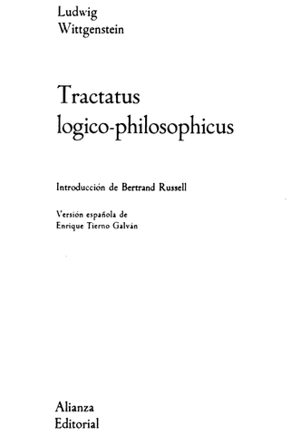 Libro de Ludwing Wittgenstein