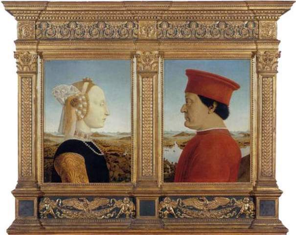 Portrait of Frederico da Montefeltro, Duke of Urbino, and his wife Battista Sforza