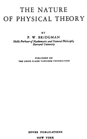 Libro de Percy W. Bridgman.