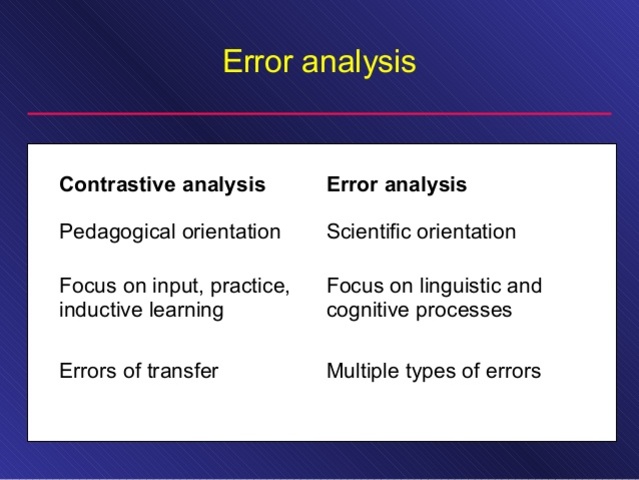 Error Analysis