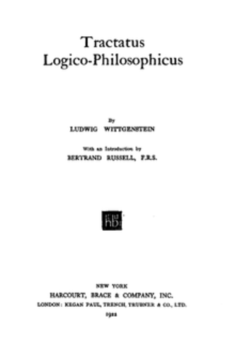 Se publica ''Tractatus logico-philosophicus'' de Wittgenstein