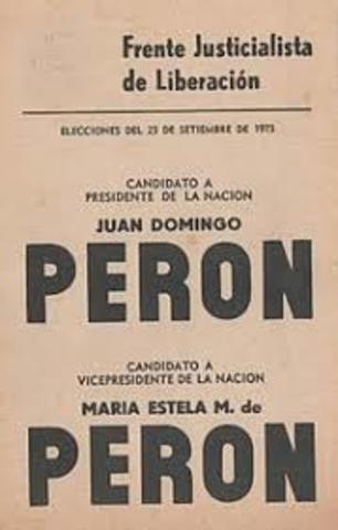 Perón gana las elecciones.