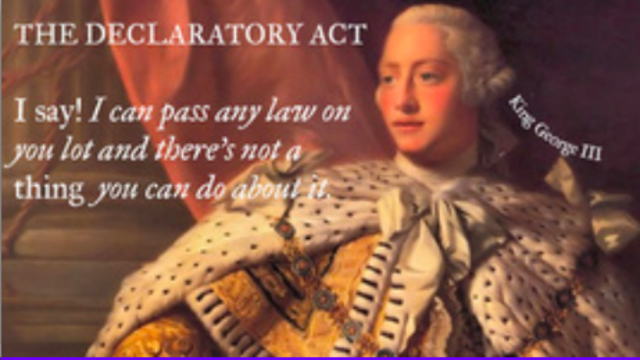 Repeal of Stamp Act and Passage of Declaratory Act of 1765