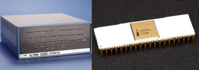 Primer ordenador personal y el primer microprocesador.