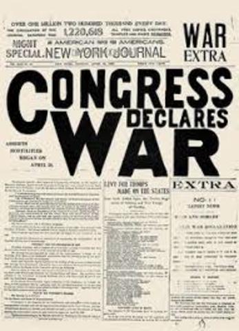 US Declares War on Spain