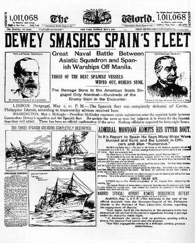Dewey Defeats Spanish Navy in 6 Hours