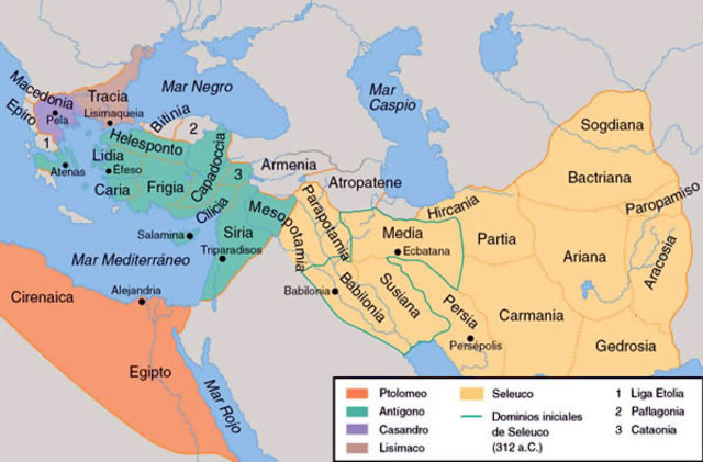 Pacto de Triparadiso: división del imperio de Alejandro Magno entre los diádocos.