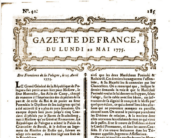 THE FIRST NEWSPAPER