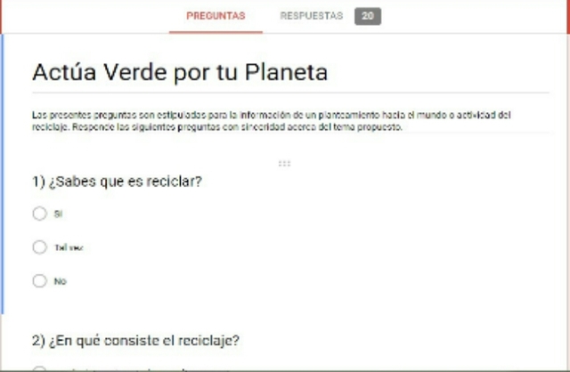 Creación de la encuesta