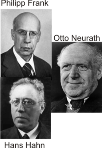 Comienzan a reunirse para discutir temas de filosofía de la ciencia: El físico Philipp Frank; El matemático Hans Hahn; y El economista Otto Neurath.