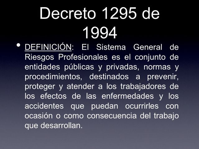 DECRETO 1295-1994