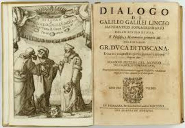 Galieo published Dialogues Concerning the Two Chief Systems of the World