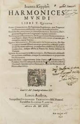 Kepler publishes Harmonice Mundi