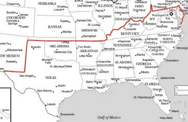 Mason Dixon Line was Established