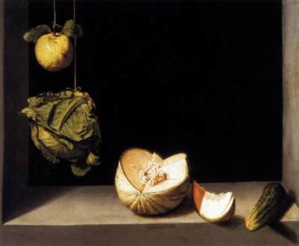 Still Life with Quince, Cabbage, Melon, and Cucumber