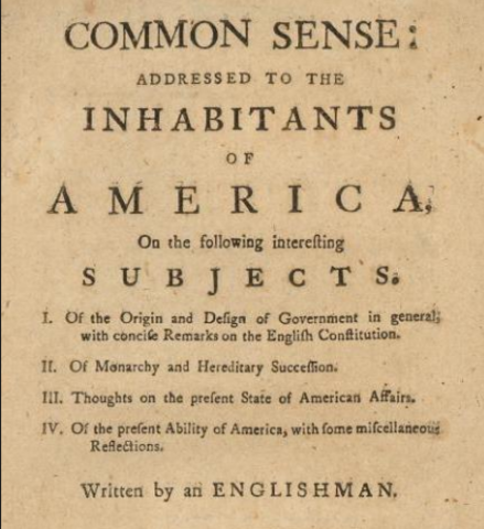 "Common Sense" Published