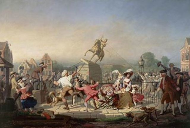 The Taking Down of the King George III Statue