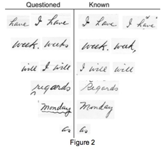 Handwriting comparison