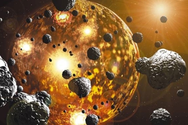 La Tierra se forma debido a las múltiples colisiones de meteoritos