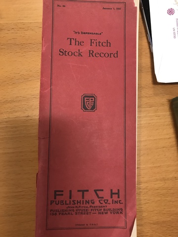 Fitch Stock Record