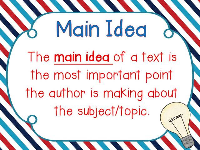 Main Idea