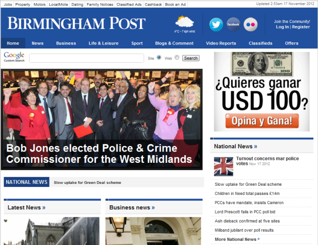 Primer periódico publicado sobre un soporte electronico