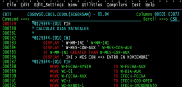 Desarrollo de COBOL