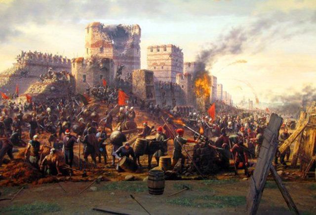 Fall of Constantinople to the Ottoman Turks (official end to Byzantines)