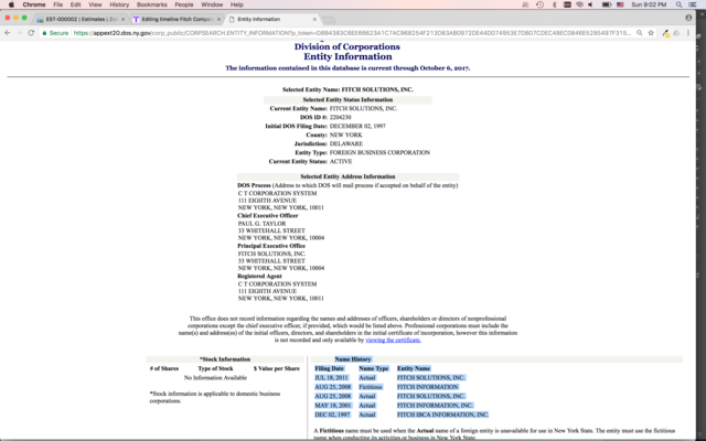 Fitch IBCA Information, Inc. > Fitch Solutions, Inc.