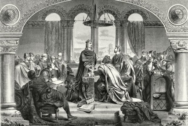 Louis` sons divided up the empire in the Treaty of Verdun