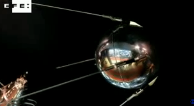 Lanzamiento del primer satelite en la tierra el SPUTNIK I