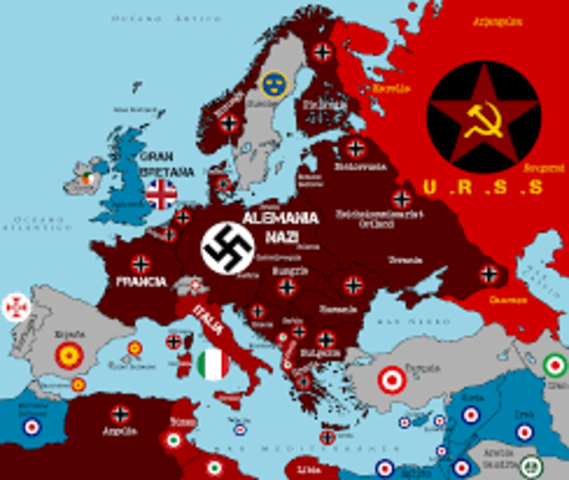 Alemania ocupa Dinamarca, Noruega, Bèlgica, Holanda y ataca a Francia