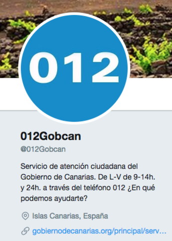 A finales de enero de 2016 se abre el perfil oficial del 012 en Twitter.