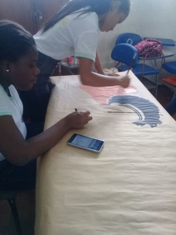 elaboración de mural para charla