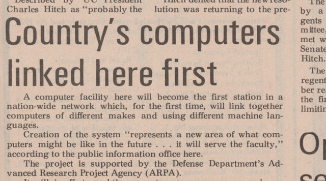 First Connected Computers