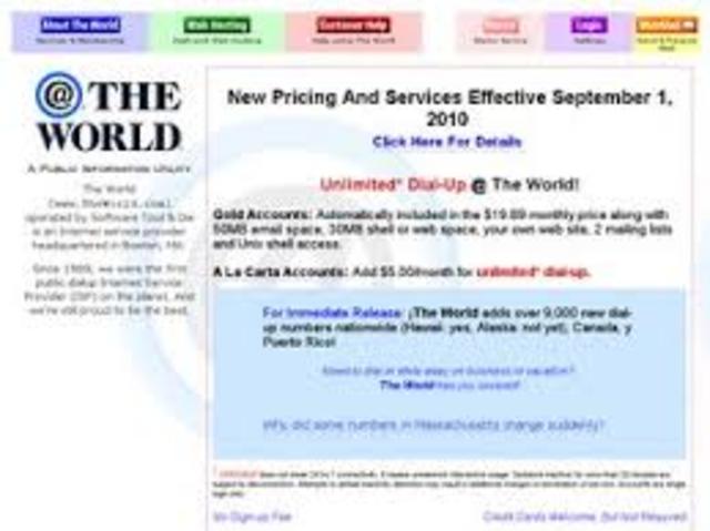 World.std.com becomes the first commercial provider of dial-up access to the Internet.