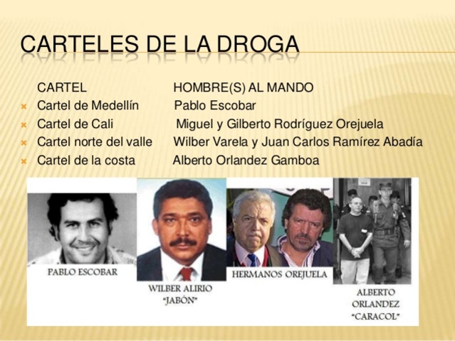 GRUPOS NARCOTRAFICANTES O CARTELES DE DROGA