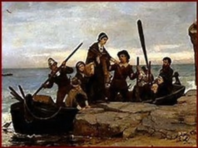 The Pilgrims arrived at Plymouth