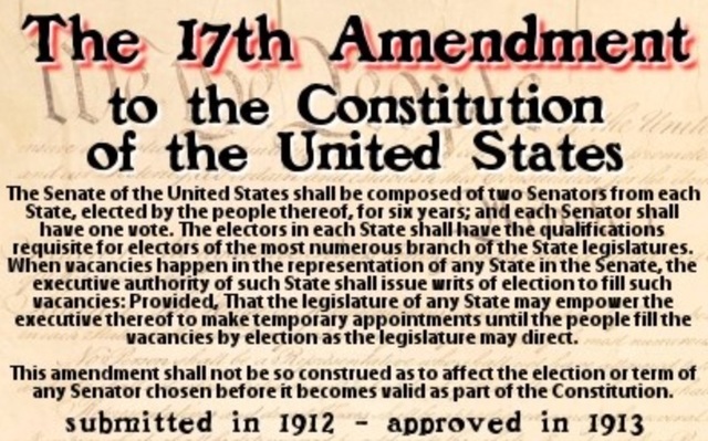 •	17th Amendment (1914)